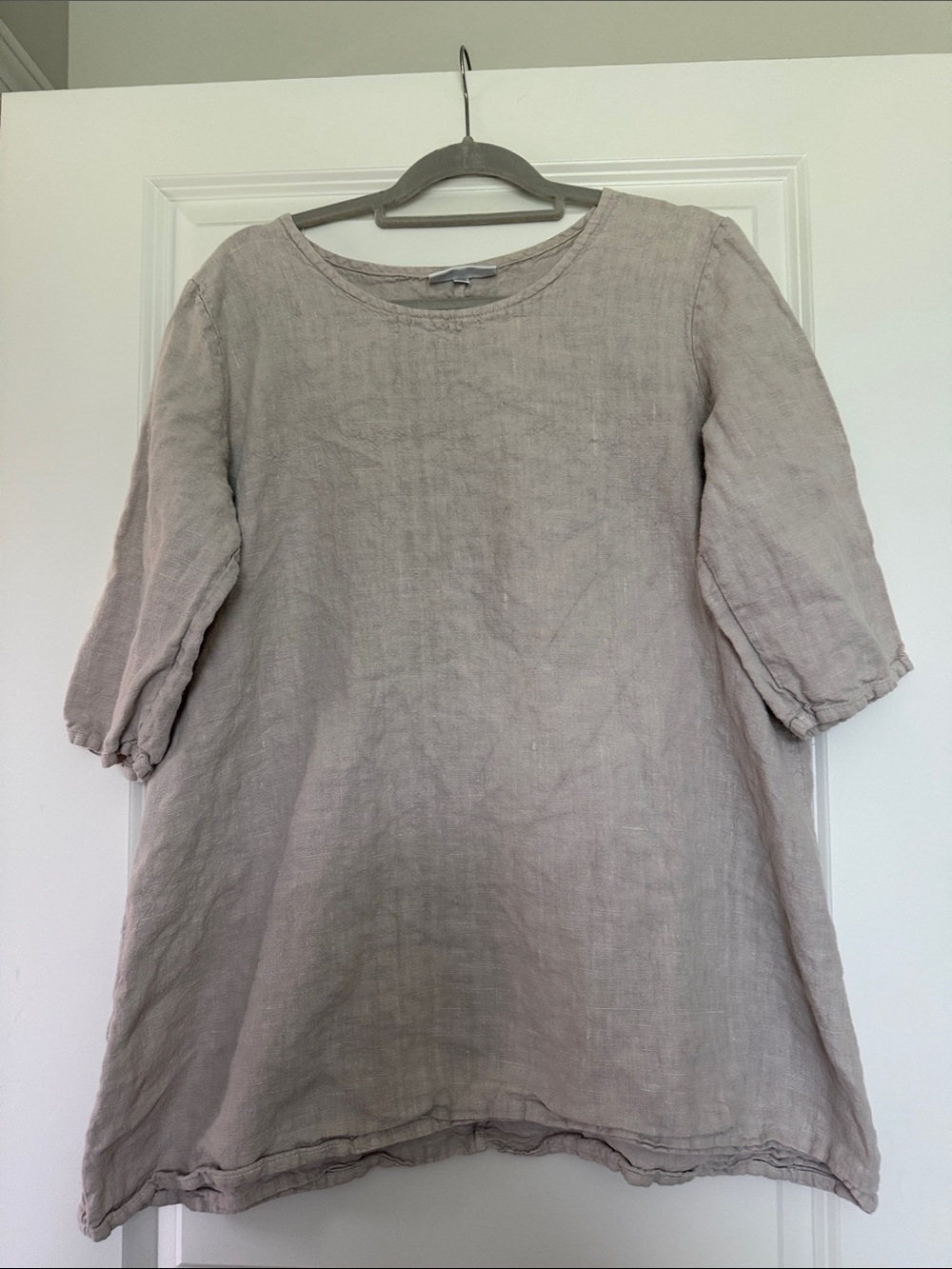Oversized bryn Walker Taupe Linen Tunic Dress - Women
